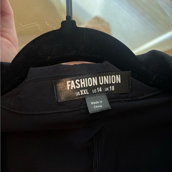 Fashion Union Charcoal Long Sleeve Dress - Picture 2 of 3